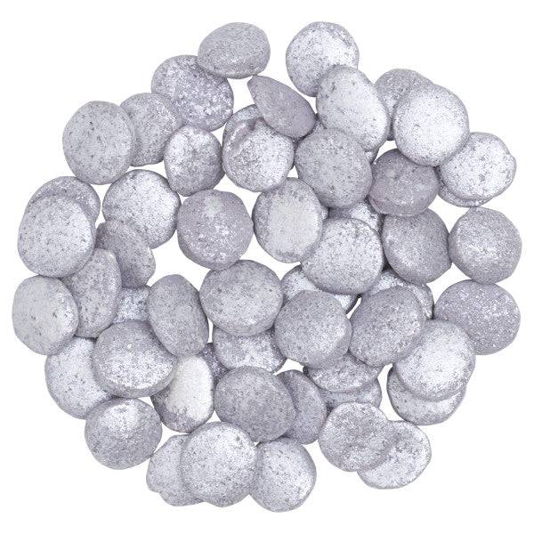 Silver Confetti Quins Sprinkles 19.5 oz Bakery Wholesalers