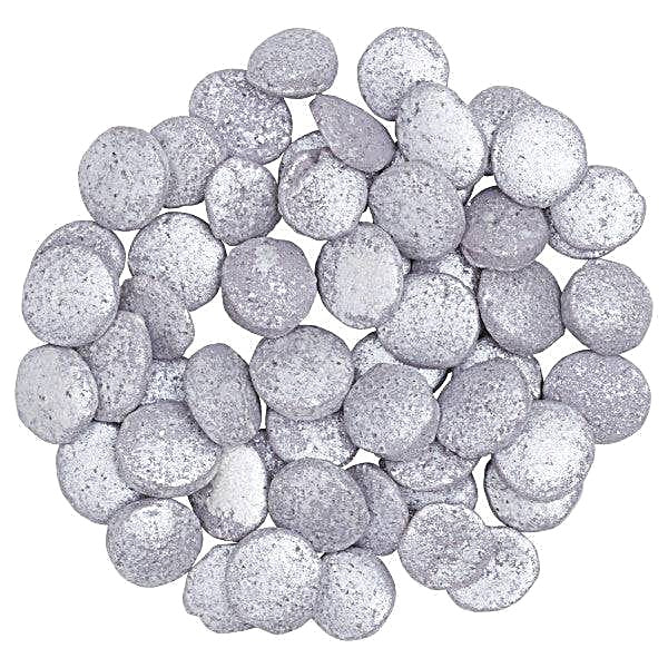 Silver Confetti Quins Sprinkles 19.5 oz Bakery Wholesalers