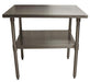 BK Resources 36" x 24" 18 Gauge Stainless Steel Work Table with Undershelf – Prep Table - Donut-Equipment.com