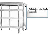 BK Resources 30" x 24" 18 Gauge Stainless Steel Work Table with Undershelf – Prep Table - Donut-Equipment.com