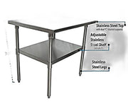 BK Resources 36" x 24" 18 Gauge Stainless Steel Work Table with Undershelf – Prep Table - Donut-Equipment.com