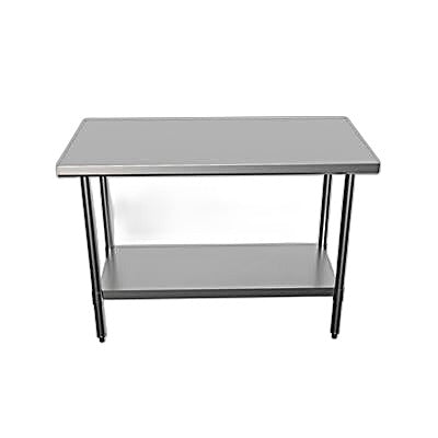 BK Resources 48" x 24" 18 Gauge Stainless Steel Work Table with Undershelf – Prep Table - Donut-Equipment.com