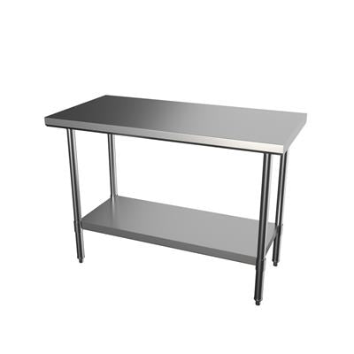 BK Resources 48" x 24" 18 Gauge Stainless Steel Work Table with Undershelf – Prep Table - Donut-Equipment.com