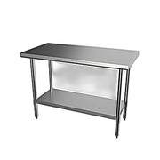BK Resources 48" x 24" 18 Gauge Stainless Steel Work Table with Undershelf – Prep Table - Donut-Equipment.com