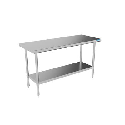 BK Resources 60" x 24" 18 Gauge Stainless Steel Work Table with Undershelf – Prep Table - Donut-Equipment.com