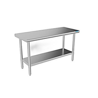 BK Resources 60" x 24" 18 Gauge Stainless Steel Work Table with Undershelf – Prep Table - Donut-Equipment.com