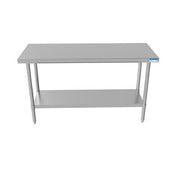 BK Resources 60" x 24" 18 Gauge Stainless Steel Work Table with Undershelf – Prep Table - Donut-Equipment.com