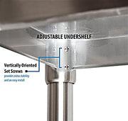 BK Resources 60" x 24" 18 Gauge Stainless Steel Work Table with Undershelf – Prep Table - Donut-Equipment.com
