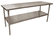 BK Resources 72" x 24" 18 Gauge Stainless Steel Work Table with Undershelf – Prep Table - Donut-Equipment.com