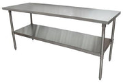 BK Resources 72" x 24" 18 Gauge Stainless Steel Work Table with Undershelf – Prep Table - Donut-Equipment.com