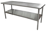 BK Resources 72" x 24" 18 Gauge Stainless Steel Work Table with Undershelf – Prep Table - Donut-Equipment.com