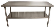 BK Resources 72" x 24" 18 Gauge Stainless Steel Work Table with Undershelf – Prep Table - Donut-Equipment.com