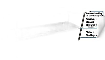 BK Resources 72" x 24" 18 Gauge Stainless Steel Work Table with Undershelf – Prep Table - Donut-Equipment.com
