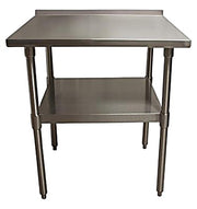 BK Resources 24" x 24" 18 Gauge Stainless Steel Work Table with Undershelf & 1.5" Riser – Prep Table - Donut-Equipment.com