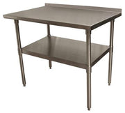 BK Resources 48" x 24" 18 Gauge Stainless Steel Work Table with Undershelf & 1.5" Riser – Prep Table - Donut-Equipment.com