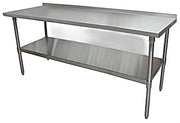 BK Resources 72" x 24" 18 Gauge Stainless Steel Work Table with Undershelf & 1.5" Riser – Prep Table - Donut-Equipment.com