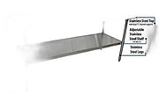 BK Resources 72" x 24" 18 Gauge Stainless Steel Work Table with Undershelf & 1.5" Riser – Prep Table - Donut-Equipment.com