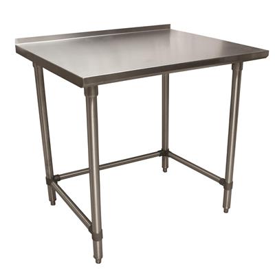 BK Resources 48" x 24" 18 Gauge Stainless Steel Work Table with Open Base & 1.5" Riser – Prep Table - Donut-Equipment.com