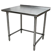 BK Resources 48" x 24" 18 Gauge Stainless Steel Work Table with Open Base & 1.5" Riser – Prep Table - Donut-Equipment.com