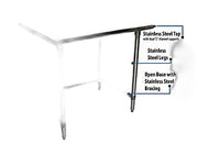 BK Resources 48" x 24" 18 Gauge Stainless Steel Work Table with Open Base & 1.5" Riser – Prep Table - Donut-Equipment.com