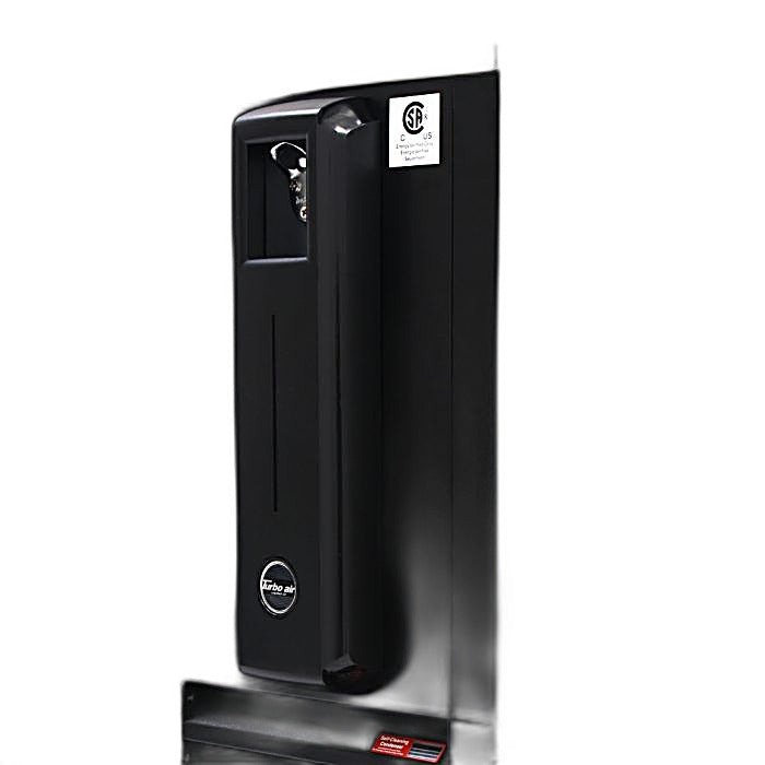 Turbo Air TBC-50SB-N6 50" Super Deluxe Black Exterior Bottle Cooler 2 Lids - Donut-Equipment.com