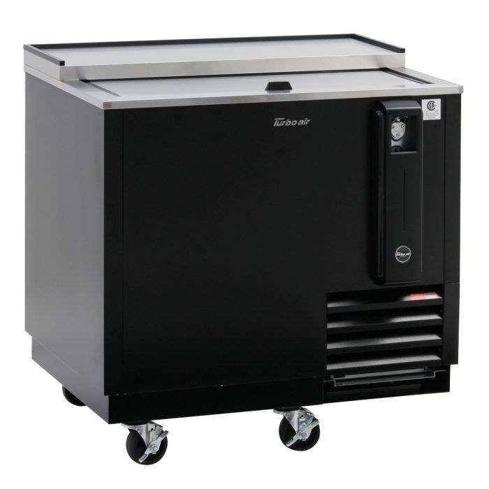 Turbo Air TBC-36SB-N6 36" Super Deluxe Black Exterior Bottle Cooler - Bakery Wholesalers