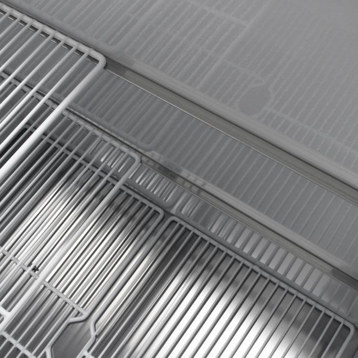 Turbo Air TBC-50SD-GF-N 50" 2-Section Glass Chiller – 140 Mug Capacity, Stainless Steel, 115v - Bakery Wholesalers