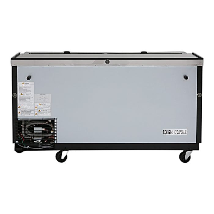 Turbo Air TBC-65SB-N6 65" Forced Air Bottle Cooler - Holds (528) 12 oz Bottles, Stainless Interior, 115v - Donut-Equipment.com