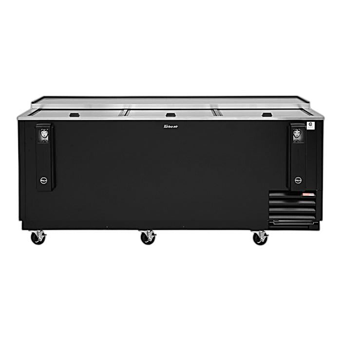 Turbo Air TBC-80SB-N 80 1/2" Forced Air Bottle Cooler - Holds (739) 12 oz Bottles, Black Laminated Exterior, 115v - Donut-Equipment.com