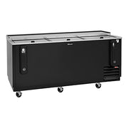 Turbo Air TBC-80SB-N 80 1/2" Forced Air Bottle Cooler - Holds (739) 12 oz Bottles, Black Laminated Exterior, 115v - Donut-Equipment.com