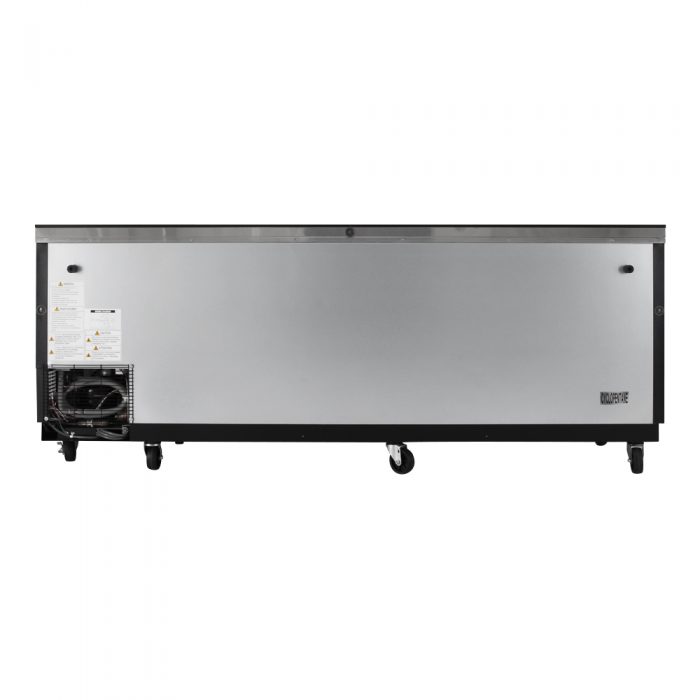 Turbo Air TBC-95SB-N 95" Forced Air Bottle Cooler - Holds (912) 12 oz Bottles, Black Laminated Exterior, 115v - Bakery Wholesalers