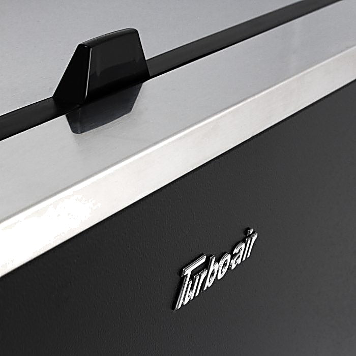 Turbo Air TBC-50SB-N6 50" Super Deluxe Black Exterior Bottle Cooler 2 Lids - Donut-Equipment.com