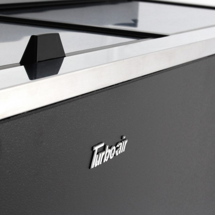 Turbo Air TBC-95SB-N 95" Forced Air Bottle Cooler - Holds (912) 12 oz Bottles, Black Laminated Exterior, 115v - Bakery Wholesalers