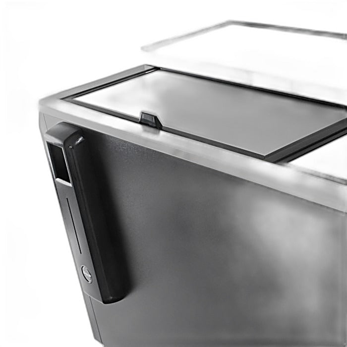 Turbo Air TBC-95SB-N 95" Forced Air Bottle Cooler - Holds (912) 12 oz Bottles, Black Laminated Exterior, 115v - Donut-Equipment.com