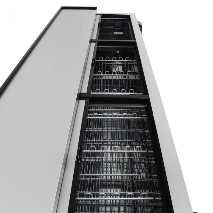 Turbo Air TBC-95SB-N 95" Forced Air Bottle Cooler - Holds (912) 12 oz Bottles, Black Laminated Exterior, 115v - Bakery Wholesalers