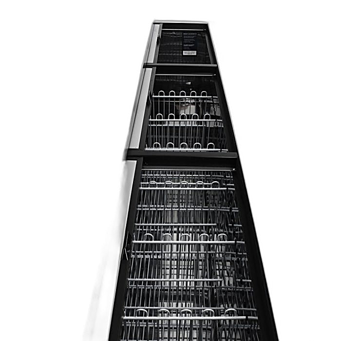 Turbo Air TBC-95SB-N 95" Forced Air Bottle Cooler - Holds (912) 12 oz Bottles, Black Laminated Exterior, 115v - Donut-Equipment.com