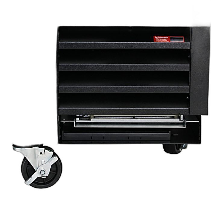 Turbo Air TBC-50SB-N6 50" Super Deluxe Black Exterior Bottle Cooler 2 Lids - Donut-Equipment.com