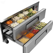 Turbo Air TCBE-48SDR-N 47 5/8" Super Deluxe Chef Base Refrigerator w/ (2) Drawers – 115v - Donut-Equipment.com
