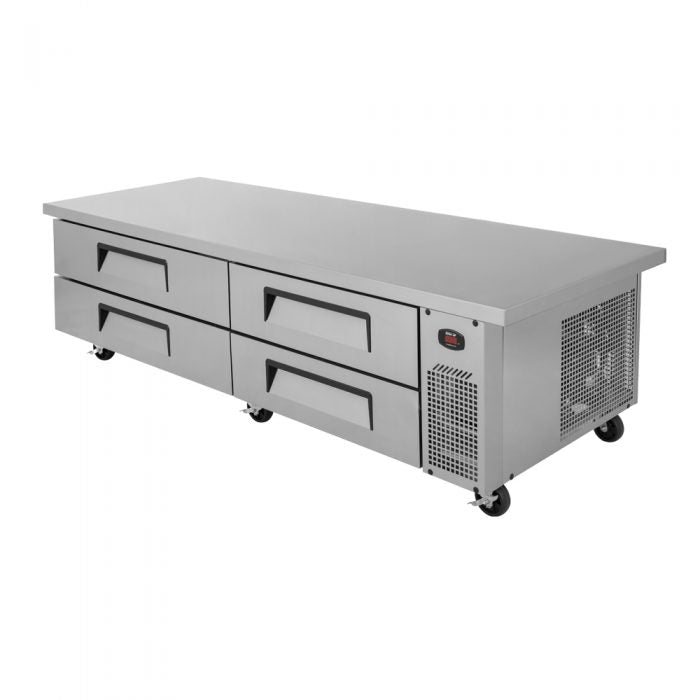 Turbo Air TCBE-82SDR-E-N 89 1/2" Super Deluxe Chef Base w/ 4 Drawers - 115v - Bakery Wholesalers