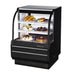 Turbo Air TCGB-36-B-N 36" Curved Glass Refrigerated Bakery Display Case, Black Exterior, 115v - Bakery Wholesalers