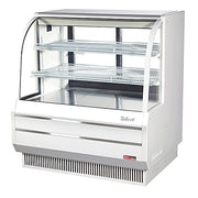 Turbo Air TCGB-48DR-W 48-1/2" Curved Glass Full-Service Dry Bakery Display Case, 3 Levels, White Exterior, 115v - Donut-Equipment.com