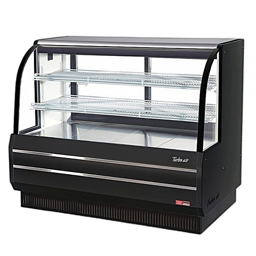 Turbo Air TCGB-60DR-B 60-1/2" Curved Glass Full-Service Dry Bakery Display Case, 3 Levels, Black Exterior, 115v - Donut-Equipment.com