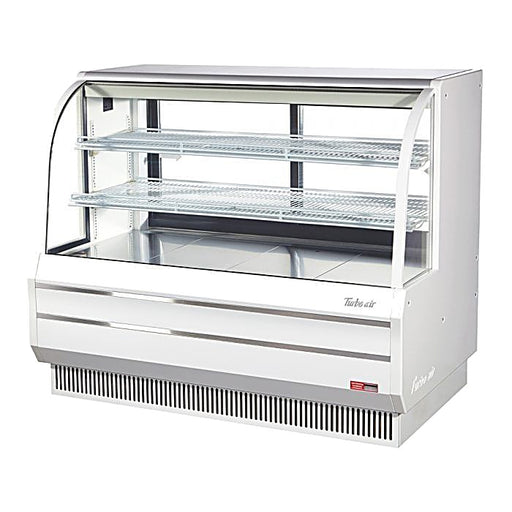 Turbo Air TCGB-60DR-W 60-1/2" Curved Glass Full-Service Dry Bakery Display Case, 3 Levels, White Exterior, 115v - Donut-Equipment.com