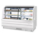 Turbo Air TCGB-72CO-W-N 72" Curved Glass Full-Service Dual Zone Dry/Refrigerated Bakery Display Case, 3 Levels, White Exterior, 115v - Bakery Wholesalers