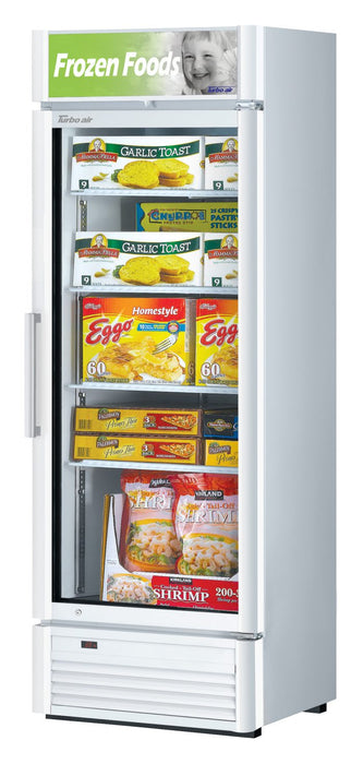 Turbo Air TGF-15SD-N 26 3/8" Super Deluxe One Section Countertop Display Freezer – (1) Swing Door, LED Lighting, 115v - Bakery Wholesalers