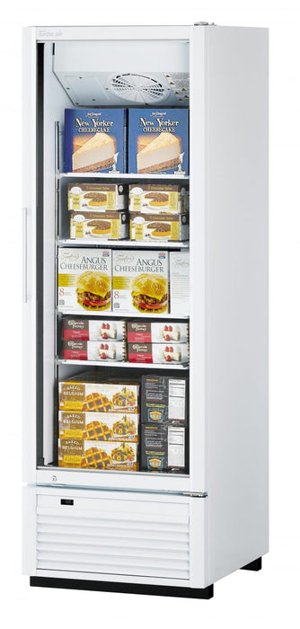 Turbo Air TGF-23SDH-N 27" White Super Deluxe One Section Glass Door Display Freezer – Hinged Door, LED Lighting, 115v - Bakery Wholesalers