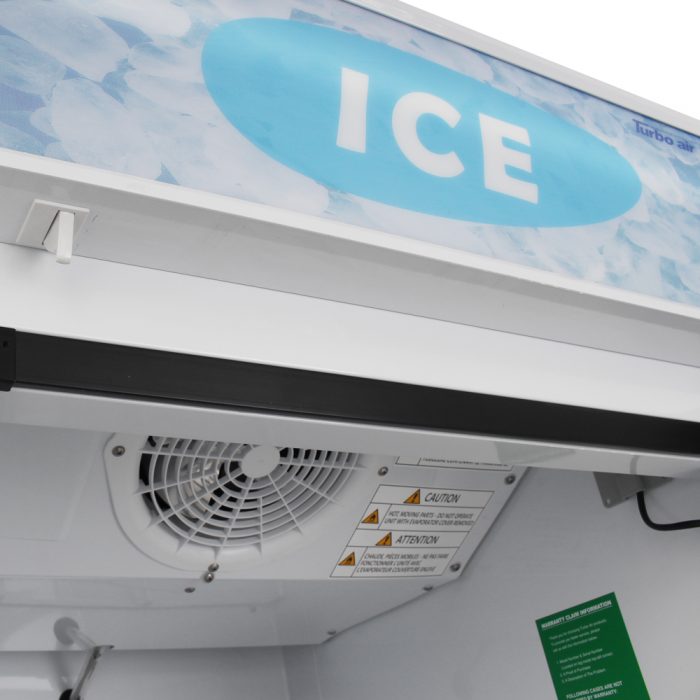 Turbo Air TGIM-23W-N 27" Indoor Ice Merchandiser w/ Bottom Mount Compressor - Glass Door, 115v - Bakery Wholesalers