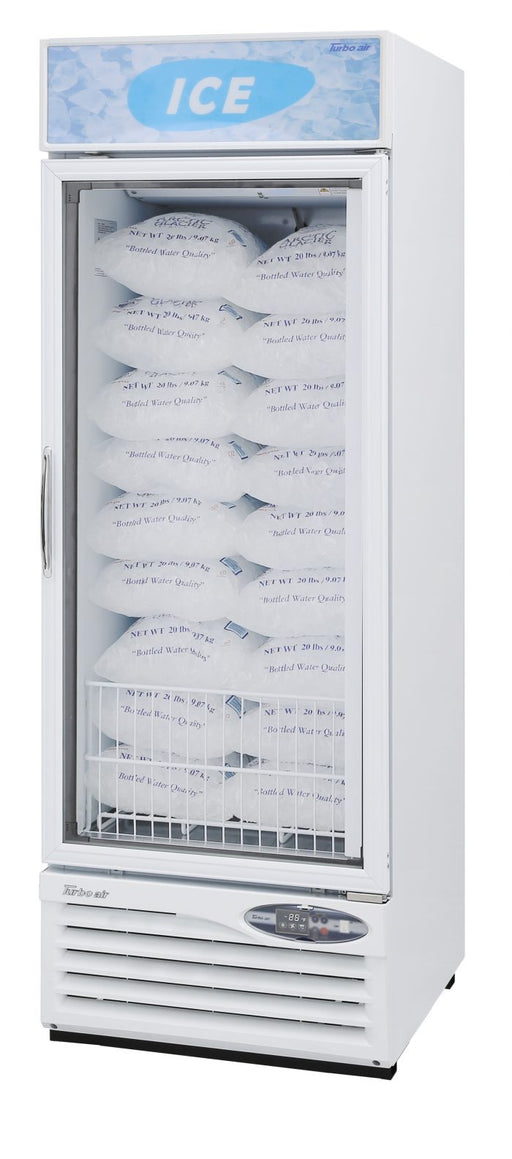 Turbo Air TGIM-23W-N 27" Indoor Ice Merchandiser w/ Bottom Mount Compressor - Glass Door, 115v - Bakery Wholesalers