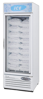 Turbo Air TGIM-23W-N 27" Indoor Ice Merchandiser w/ Bottom Mount Compressor - Glass Door, 115v - Donut-Equipment.com