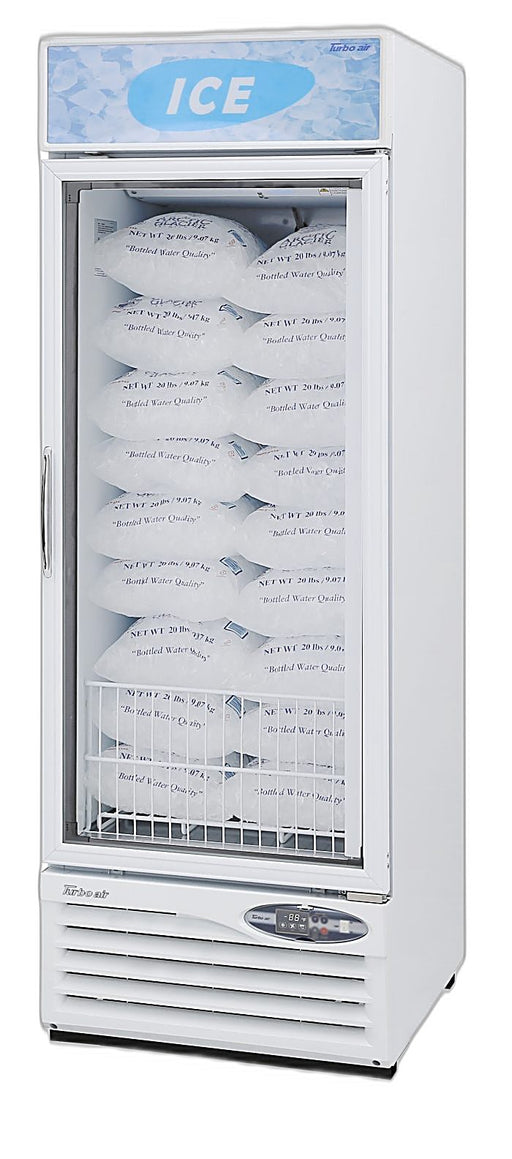 Turbo Air TGIM-23W-N 27" Indoor Ice Merchandiser w/ Bottom Mount Compressor - Glass Door, 115v - Donut-Equipment.com